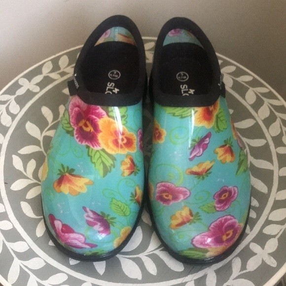 Sloggers Floral Gardening Clogs sz 6 - Picture 3 of 12